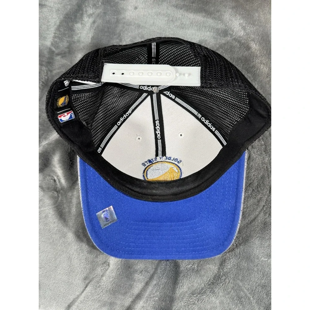 Golden State Warriors Hat Cap Snap Back One Size Black NBA Basketball Adidas